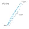 Modelcraft PTW2185-2A Flat Rounded Stainless Steel Tweezers (120mm)